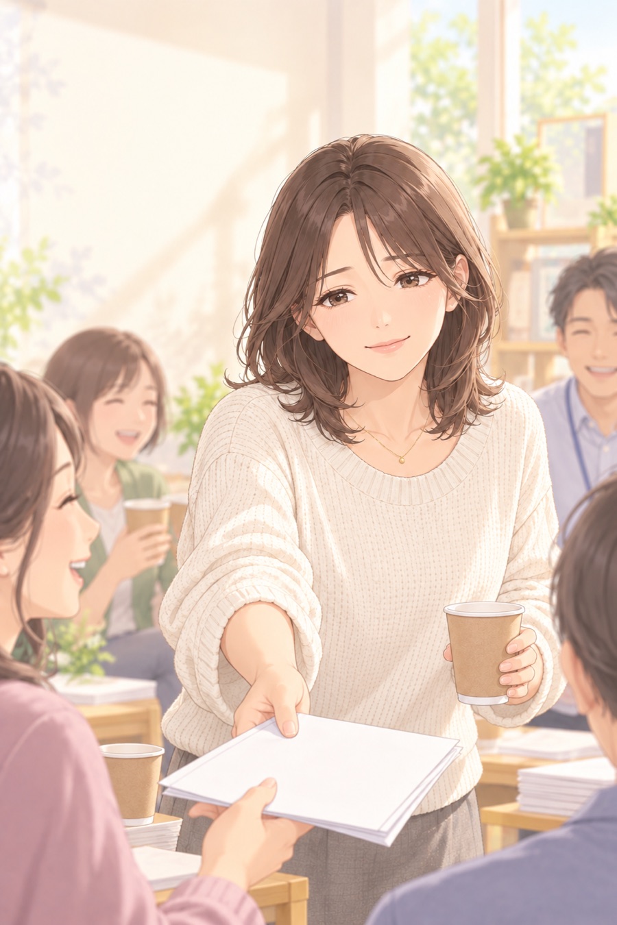 人の手伝いをするみお